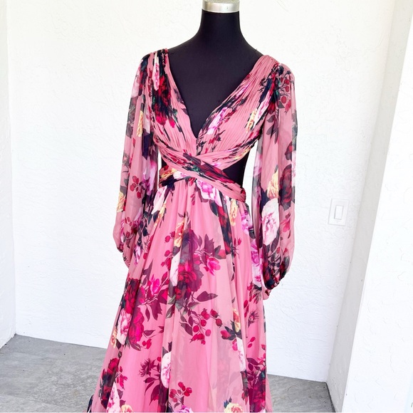 Mac Duggal 67946 Formal Boho Cut Out Maxi Gown Dress Prom Womens size 4 - Picture 7 of 15